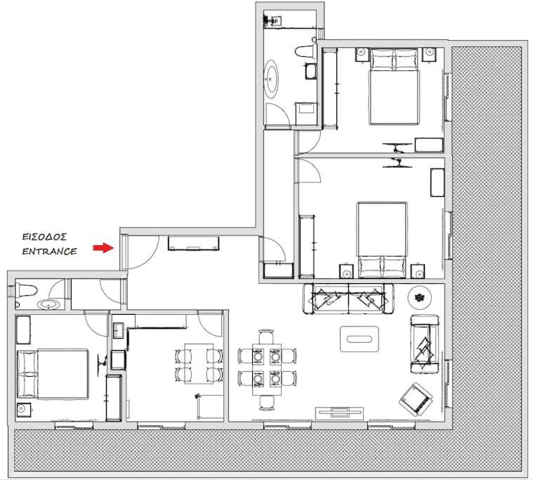 Spacious Flat Ideal For Families Atenas Exterior foto